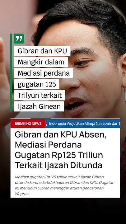 Dia lagi mangkir: Gibran