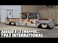 🗯 Bagged 1963 International Harvester  Sitting on 20” Detroit Steel Wheels | Full Walk Around