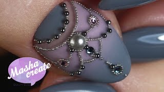 Маникюр со стразами на гель лак. Новый клей для страз от Global Fashion. Дизайн ногтей Царь ноготь Маникюр со стразами на гель лак. Новый клей для страз от Global Fashion. Дизайн ногтей Царь ноготь