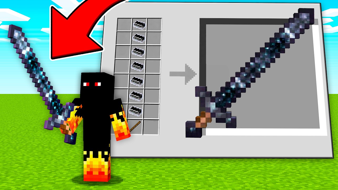 Testando TODAS as ESPADAS LONGAS de blocos no Minecraft!