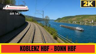 Cab Ride: Koblenz Hbf 🇩🇪 – Bonn Hbf 🇩🇪 | Epic Rhine Valley Mainline  Adventure [IC1947 / BR 147]