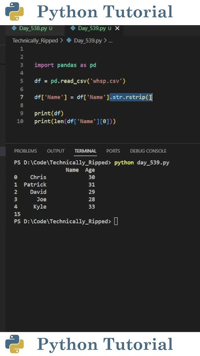 Remove Trailing Whitespace In Pandas | Python Tutorial - YouTube