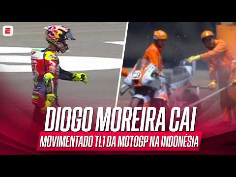 QUEDAS FORTES, FECHADA ABSURDA E CENAS IMPRESSIONANTES MARCAM TL1 DA MOTOGP NA INDONÉSIA | COMPACTO