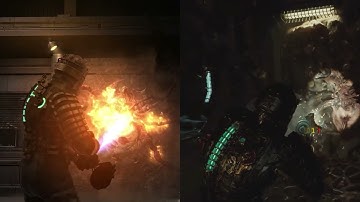 Guardian Death Animation Side by Side - Dead Space (2008) VS Dead Space (Remake) Direct Comparison