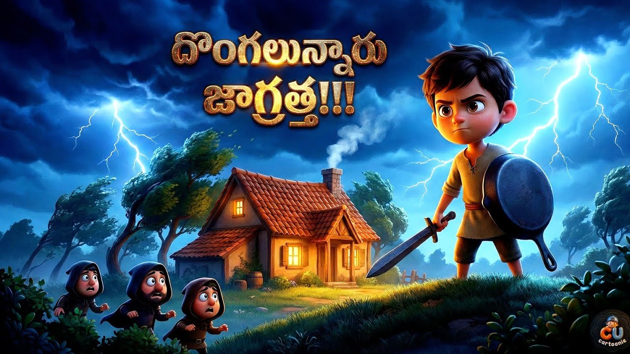 33 . ఒంటరి బాలుడు - దొంగల కథ!! అర్ధరాత్రి దొంగలని బాలుడు ఎలా తిప్పలు పెట్టాడో !!