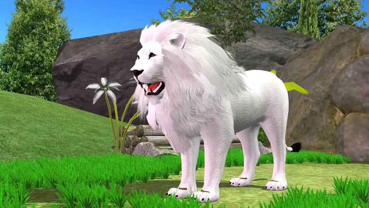 अध्भुत रंगीन शेर से छिपा बचपन का राज और सफ़ेद शेर का कहर/The Colourful Lion Story-Hindi Animals Story