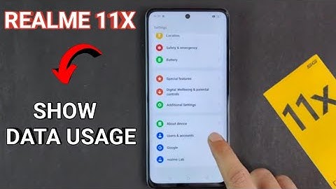 How to show data usage in realme 11x | realme 11x data usage settings