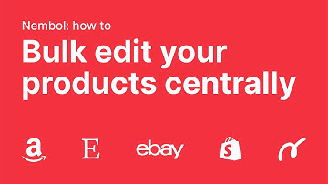How to bulk edit products on Shopify, Etsy, eBay, Amazon with a few clicks! - Edit from Nembol