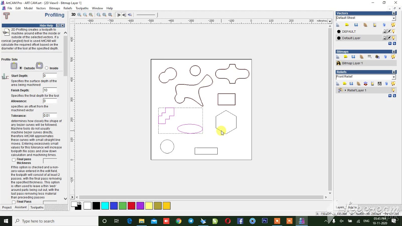 HOW TO MAKE A PROGRAM IN ARTCAM (G-CODE TAP FILE) - YouTube