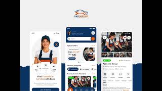 Car Service Mobile App | Automotive Service App UIUX | Mechanic App UIUX | Car maintenance App Figma screenshot 3