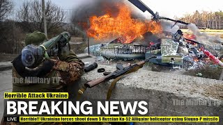 Horrible!! Ukrainian Forces Shoot Down 5 Russian Ka-52 Alligator Helicopter Using Stugna-P Missiles