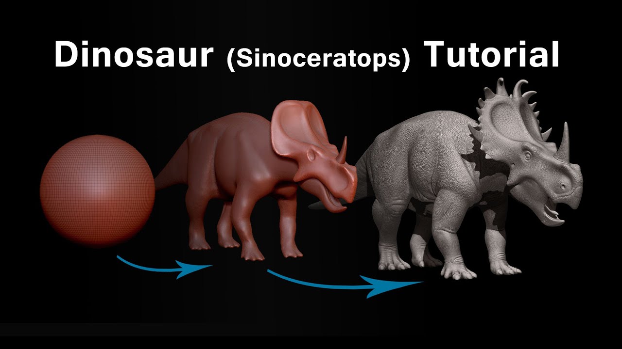 how to sculpt a dinosaur in zbrush