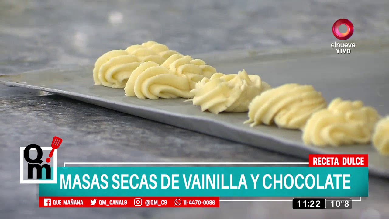 Receta dulce: Masas secas de vainilla y chocolate