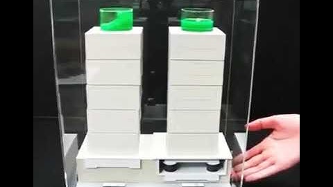 Shaking table test   The effect of seismic isolation on building behavior during an earthquake