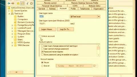 How to unlock a user account in Active Directory on Microsoft Windows Server 2012