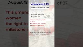 Amendment 19 - Women’s Right to Vote