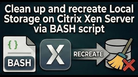 Clean up and recreate Local Storage on Citrix Xen Server via BASH script