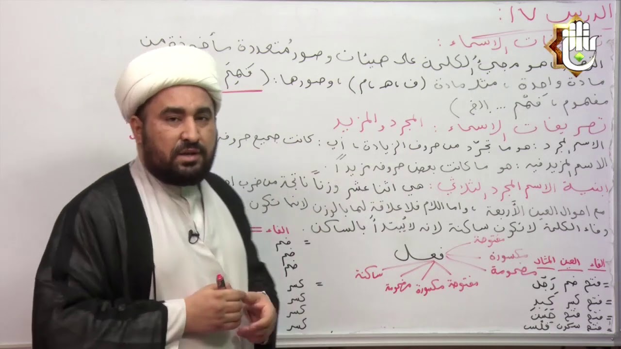 علم الصرف(مختصر الصرف) الحلقة السابعة عشرة ( تصريفات الأسماء )