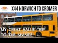 Norwich to cromer on sanders coaches ltd x44 big yellow bus