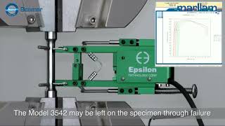 Metals tension test with axial extensometer Epsilon Technology  Model 3542