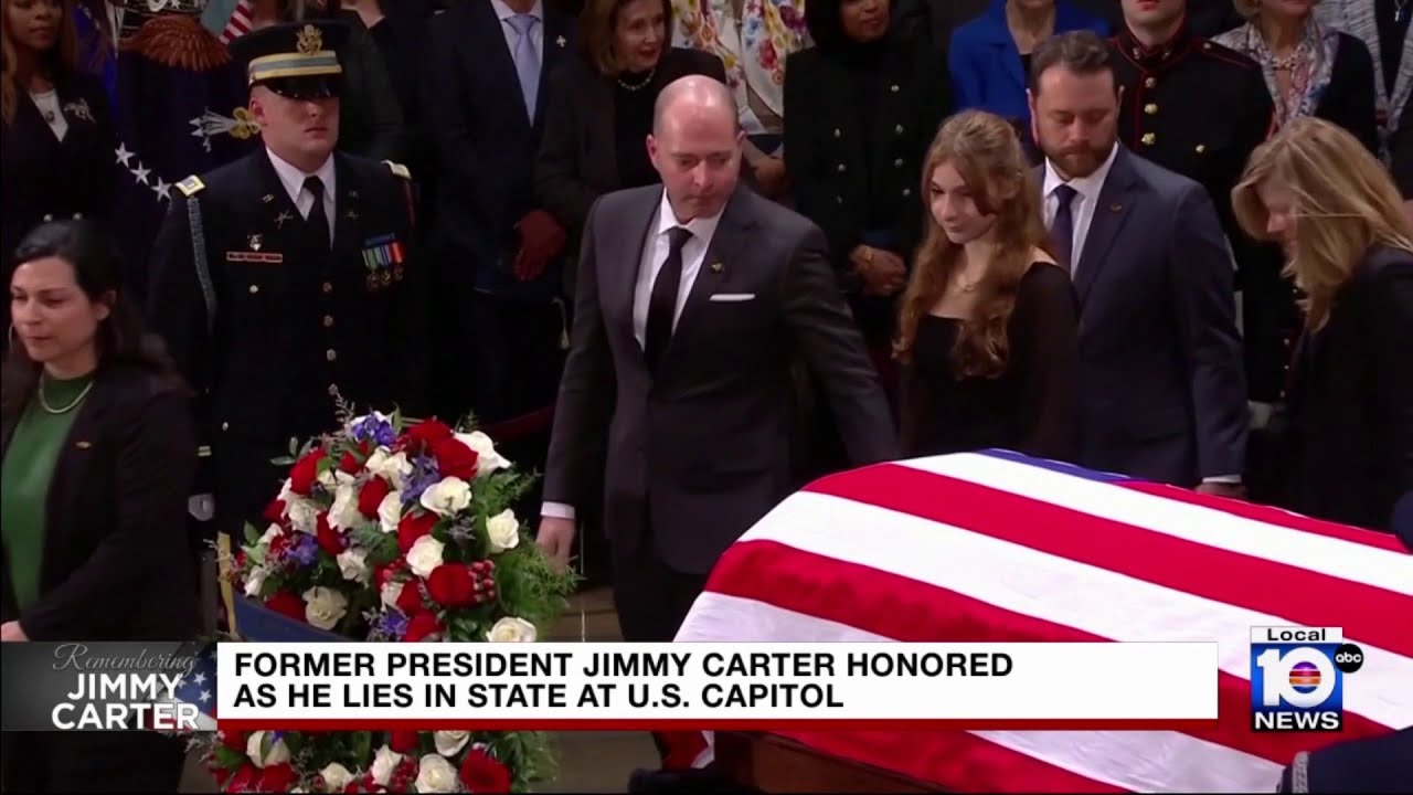 Body of former President Jimmy Carter lies in state at Capitol Rotunda