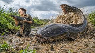 72 Hours Survival: Girl Battles Giant Catfish In Muddy Swamp | Biggest Catch Ever Seen!