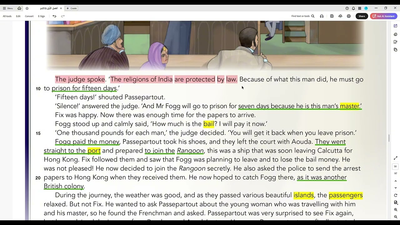 الجزء الرابع من قصة ثمانون يوم حول العالم/ Chapter 4 of around the world in eighty days