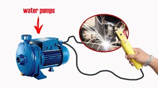 how to turn a water pump into a welding machine