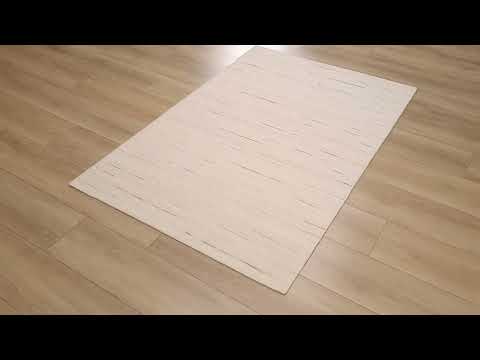 El Dokuma Çizgi Desenli Beyaz Kilim inceleme videosu kapak görseli