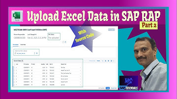 Part 2: Excel Upload Data in RAP