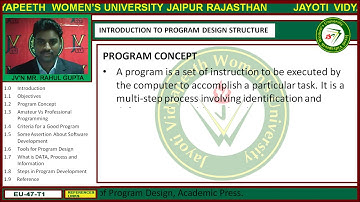 Jayoti Vidyapeeth - Faculty of Engineering and Technology - Introduction to Program Design