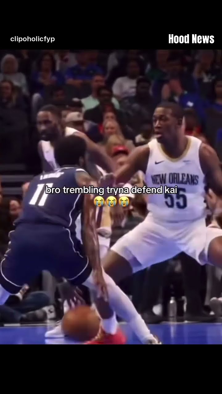 Bro trembling #hoodnews #kyrieirving #basketball #mavs #nba #trending #viralvideo #how #wow #omg #us