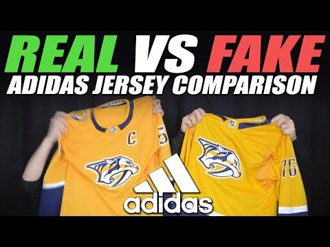 Real vs Fake NHL Adidas Jersey 