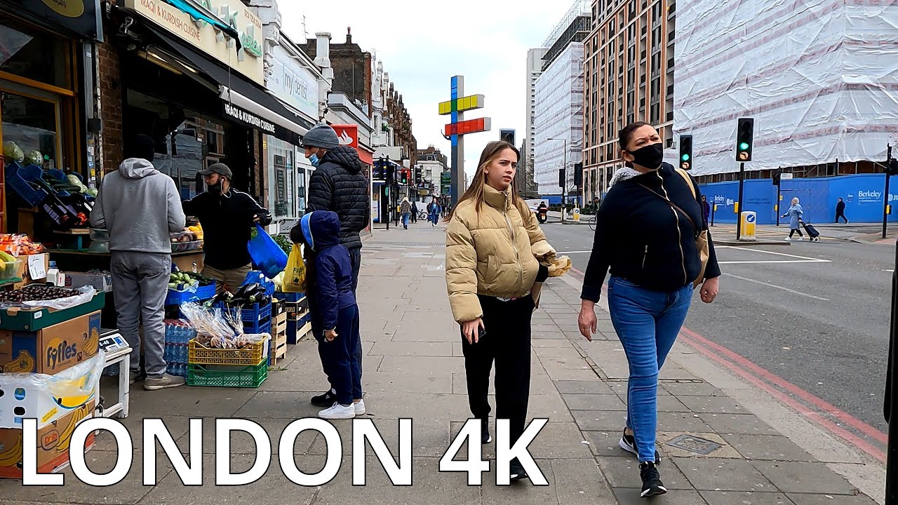 EDGWARE ROAD North Stretch (A40 Marylebone Flyover & Regent’s Canal) / London W2 – N010 [4K]