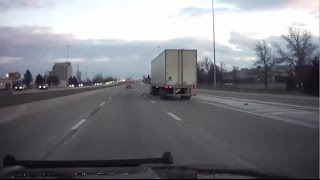 Dash camera video shows chase with semi on I270 in Columbus