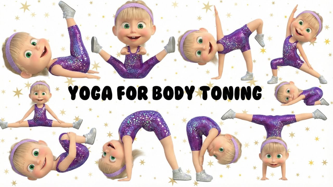 Kids Yoga Poses for Calmness | Flexibility Exercises with Masha | Yoga for Children