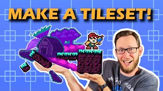 How I Made My First Tile Set for a Platformer Game! screenshot 5