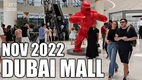 Dubai Mall Complete walking tour, Fashion Avenue, Waterfalls, Ice Rink, Dubai Aquarium