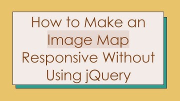How to Make an Image Map Responsive Without Using jQuery