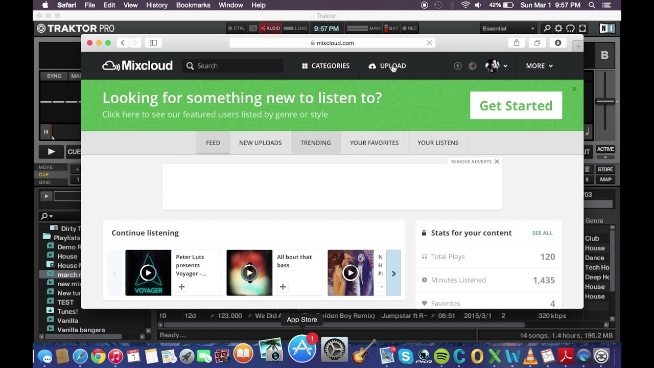 How to upload Traktor mixes into Mixcloud YouTube