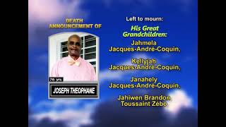 Joseph Theophane ~ Long Obituary