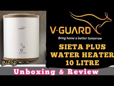 V GUARD SIETA PLUS STORAGE WATER HEATER 10 LITRE Unboxing Installation Review in Tamil