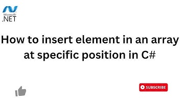 How to insert element in an array at specific position in C#