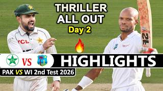 Pakistan Vs West Indies 2nd Test Match Day 2 Highlights 2026 | Pak Vs WI Highlights