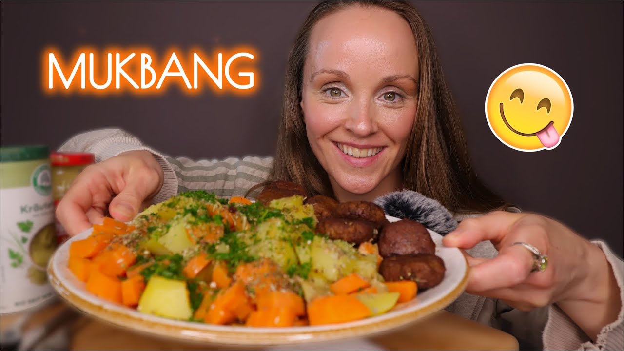ASMR MUKBANG NOSTALGIE GERICHT (VEGAN + DESSERT) | Mouth Sounds, Eating Sounds, Tapping | Geflüstert