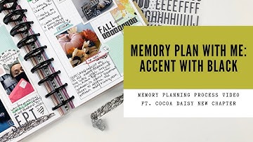 memory plan with me | accent with black | ft. cocoa daisy new chapter kit
