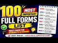 📖 100 Most Important Full Forms List | 🚀 Top Full Forms in English | Competitive Exam GK Questions