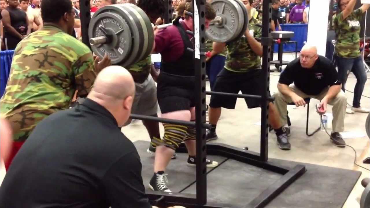 Albert Willingham state record squat 805 at Texas high school state