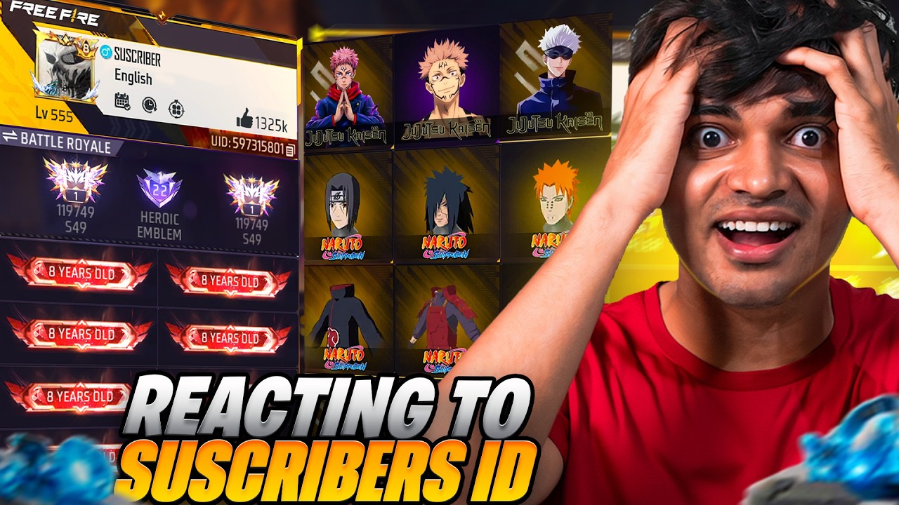 Reacting To Subscribers Expensive Id 1 crore + Collection *Shocking* - Garena Free Fire