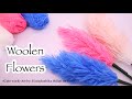 DIY Easy Woolen Flowers Crafts/Woolen flower making/wool craft ideas/ handmade craft #woolen